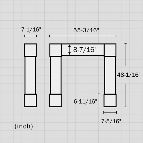 Polyurethane fireplace surrounds and mantels