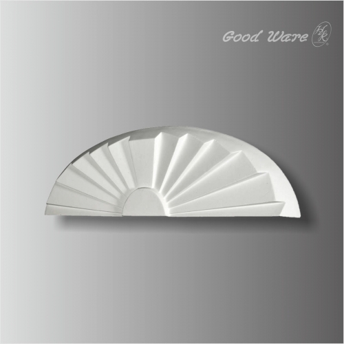 Polyurethane sunburst door panel molding