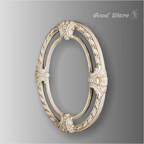 Round pierced baroque mirror frame molding