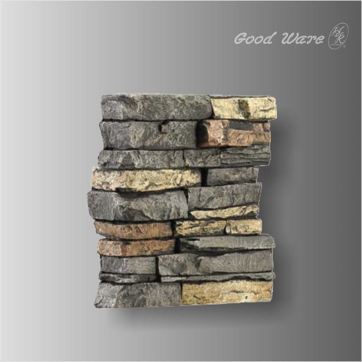 Polyurethane faux stone panels for living room