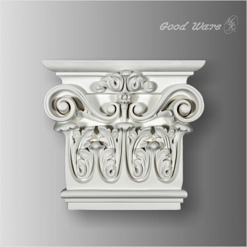 Polyurethane white corner fireplace molding