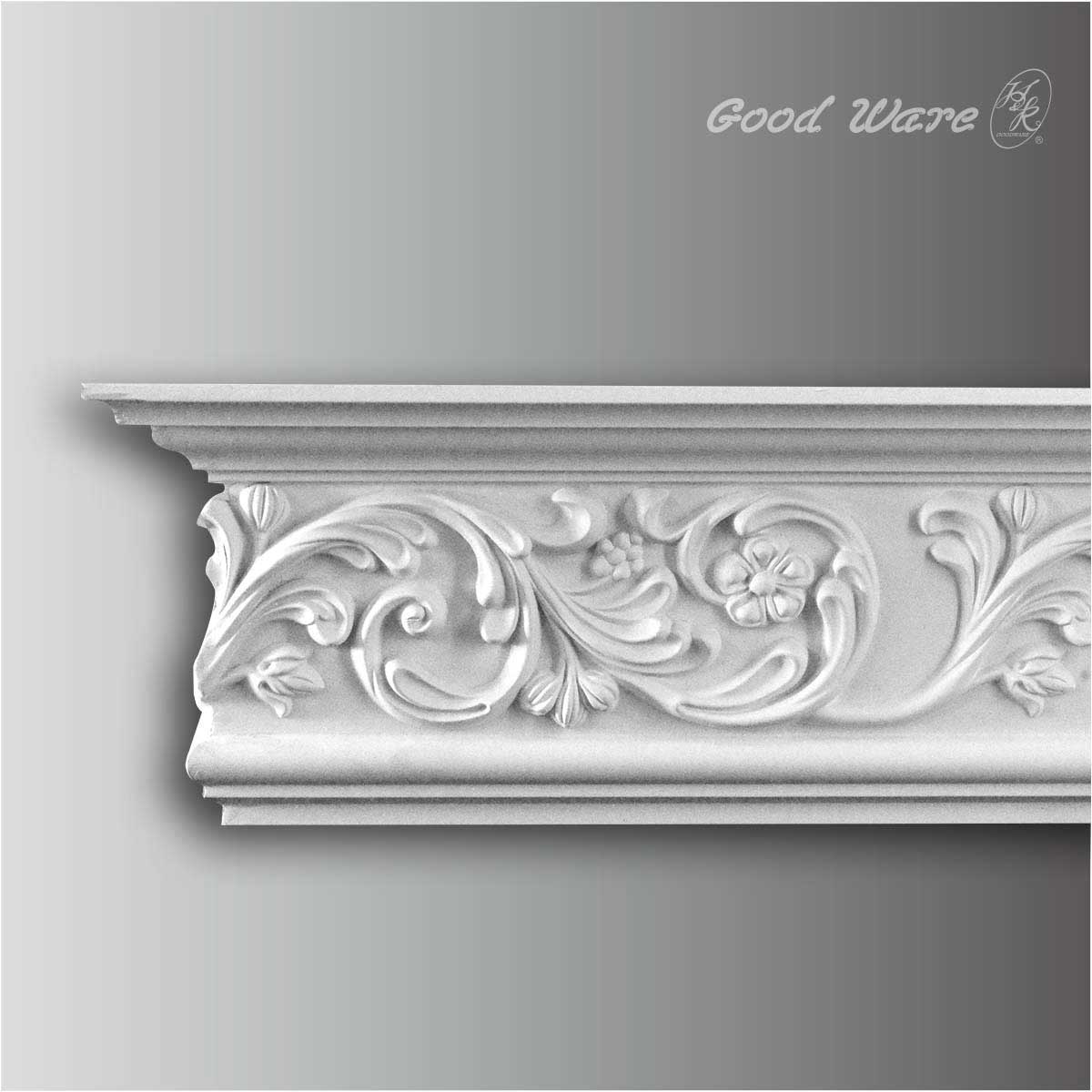 Decorative polyurethane crown molding for sale