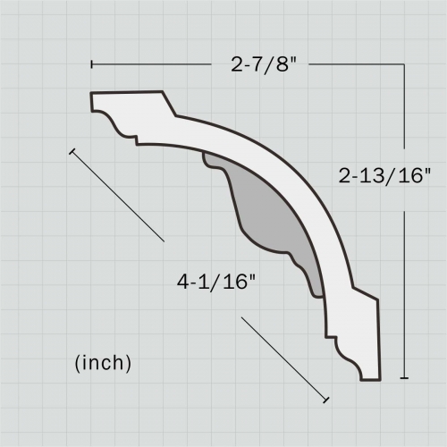 polyurethane decorative rose crown molding
