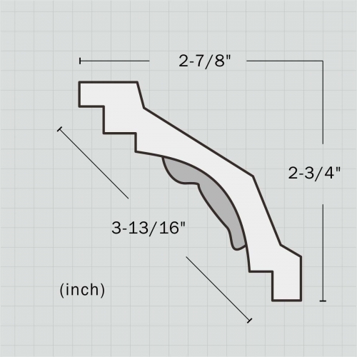 polyurethane decorative cornice for ceiling