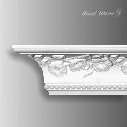 coved ceiling molding with rose design