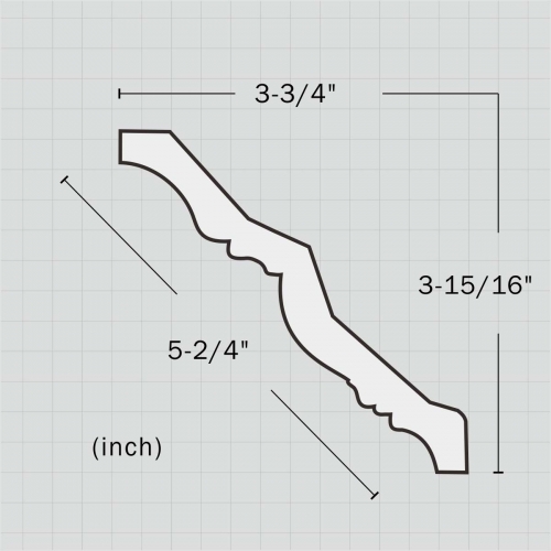 Polyurethane victorian ceiling cornice molding
