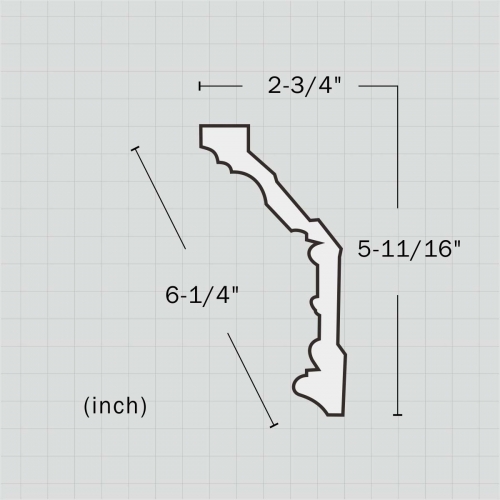 Polyurethane architectural victorian cornice moldings