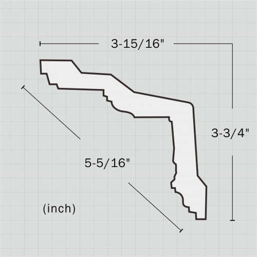 Large decorative cornice crown molding
