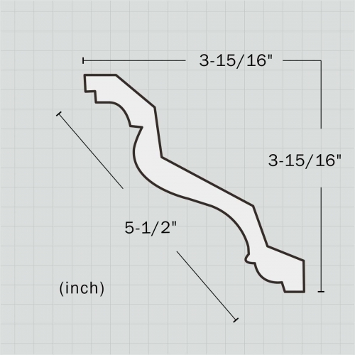 Modern polyurethane crown moulding