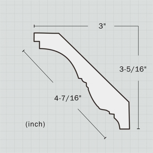 Egg and dart polyurethane molding