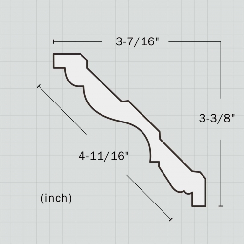 Decorative pu lightweight crown molding