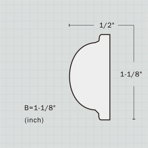 Polyurethane chair rail trim molding