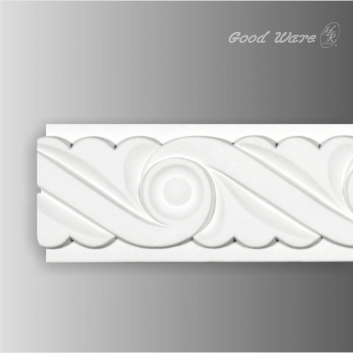 Polyurethane white decorative chair rail moulding