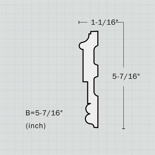 Bead decor polyurethane chair rail molding