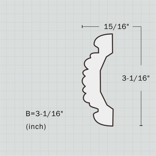 Polyurethane white decorative chair rail for sale