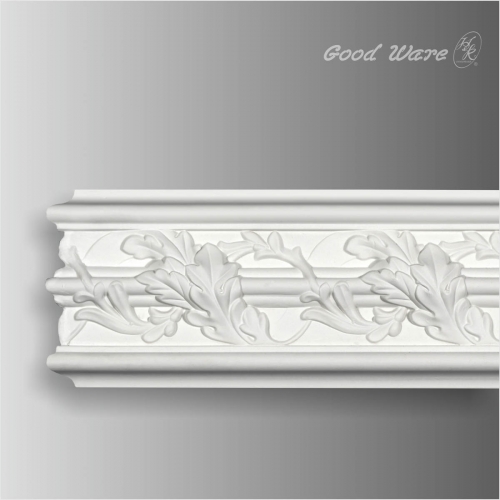 Decorative chair rail white wall molding