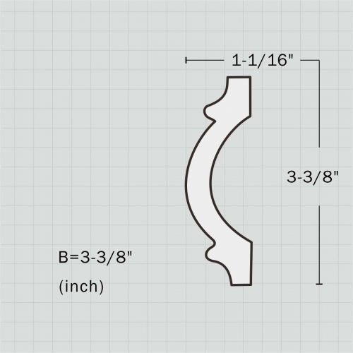 Polyurethane decorative staircase chair rail