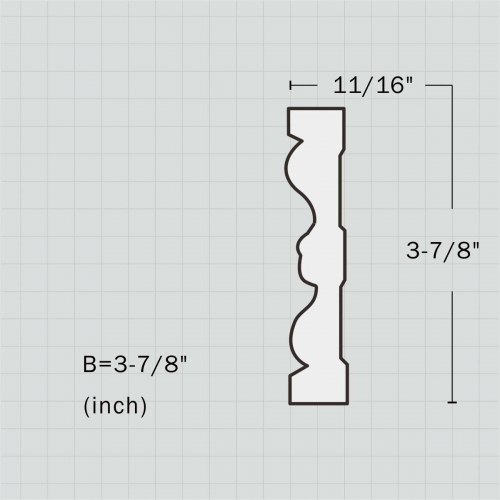 Polyurethane rope chair rail molding
