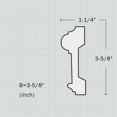 Polyurethane chair rail decorative wall moulding