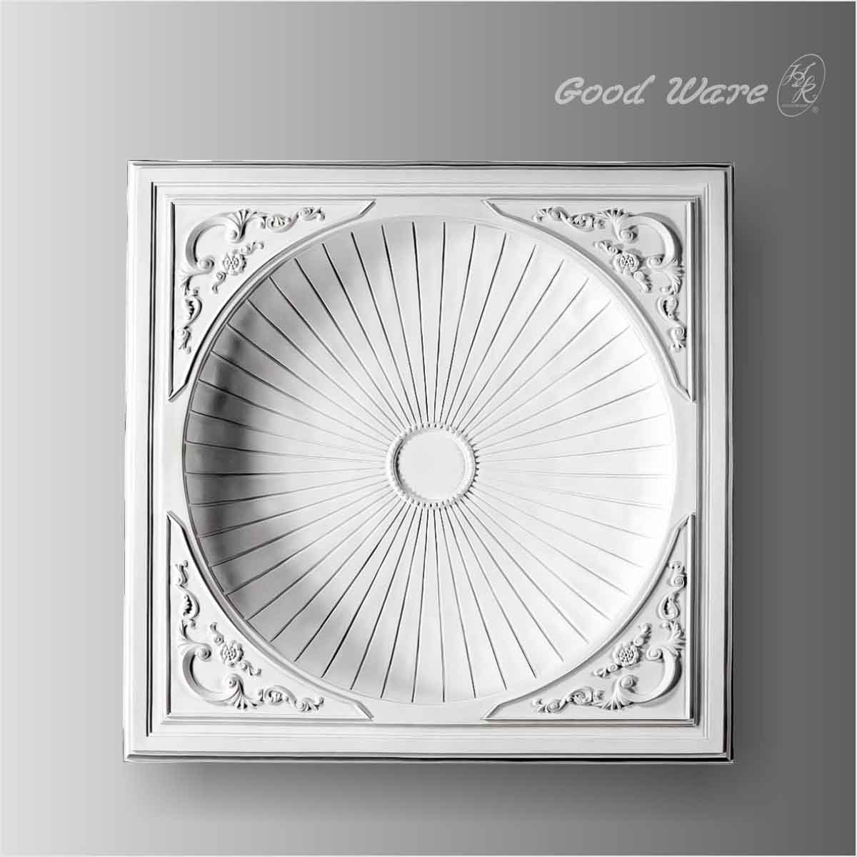 Polyurethane decorative recessed ceiling panel