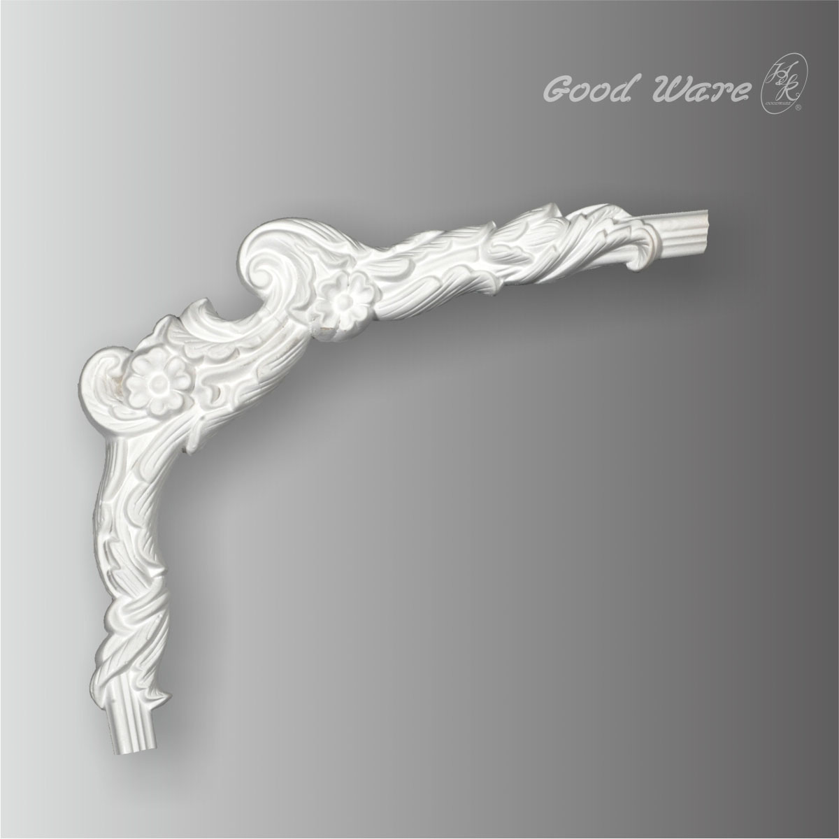 HK-0107/L Polyurethane floral panel corner molding trim