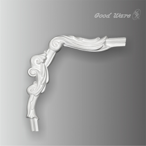 HK-0108B/L Polyurethane scroll leaf decorative corner moulding
