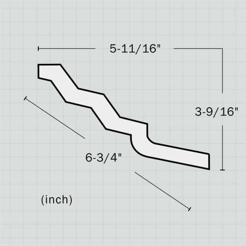 PU classic cornice crown moulding for windows
