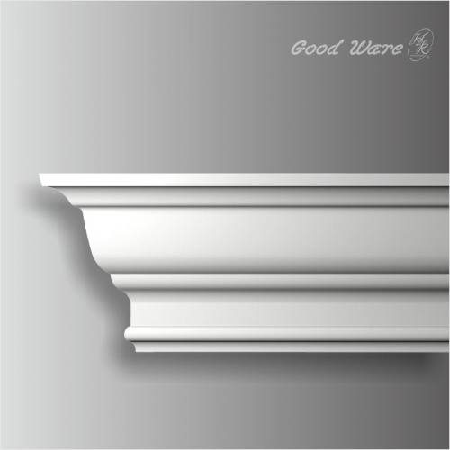 Polyurethane plain crown moulding in bedroom