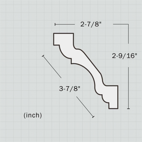 polyurethane simple plain crown molding