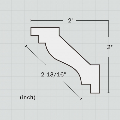 polyurethane plain small crown molding