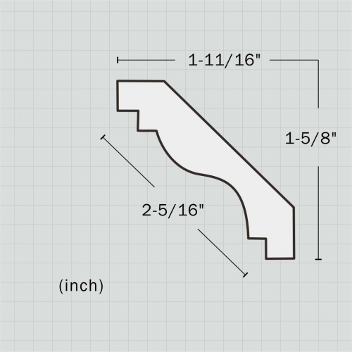 polyurethane traditional cornice molding