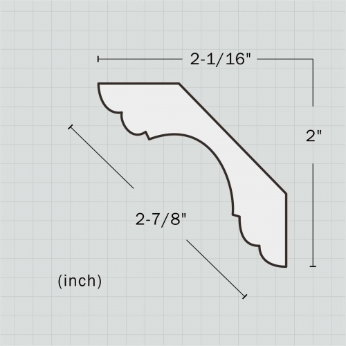 polyurethane smooth thick crown molding