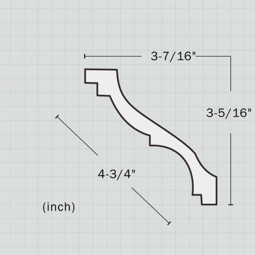 Polyurethane simple cornice molding