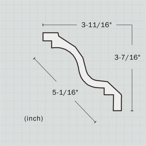Polyurethane modern crown molding designs