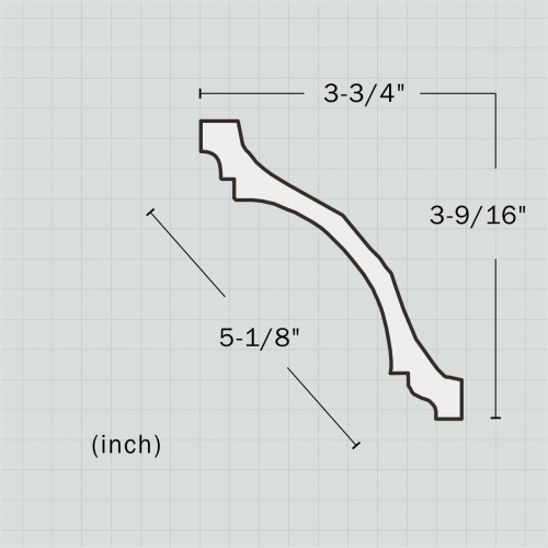 polyurethane 8 foot ceiling crown molding