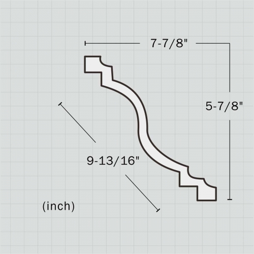 Polyurethane simple exterior cornice molding