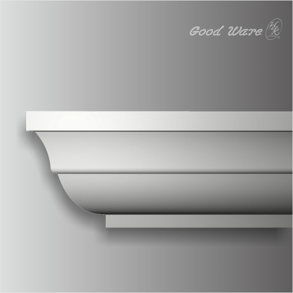 Polyurethane crown molding for high ceilings