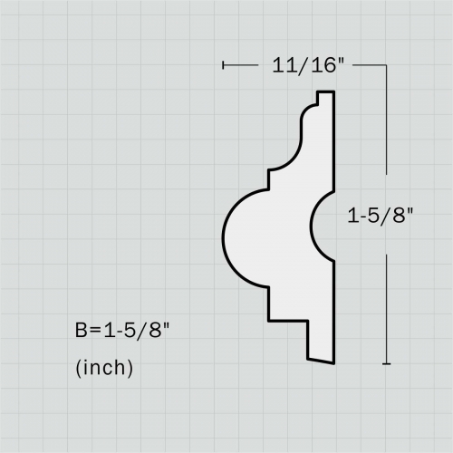Polyurethane wall panel 1 inch molding