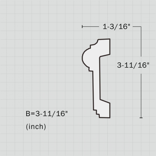 Polyurethane interior door trim molding