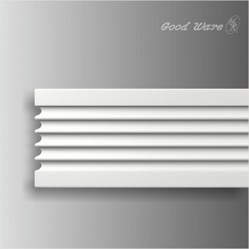Polyurethane plain fluted door and window molding
