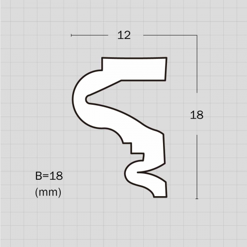 White flexible baseboard moulding