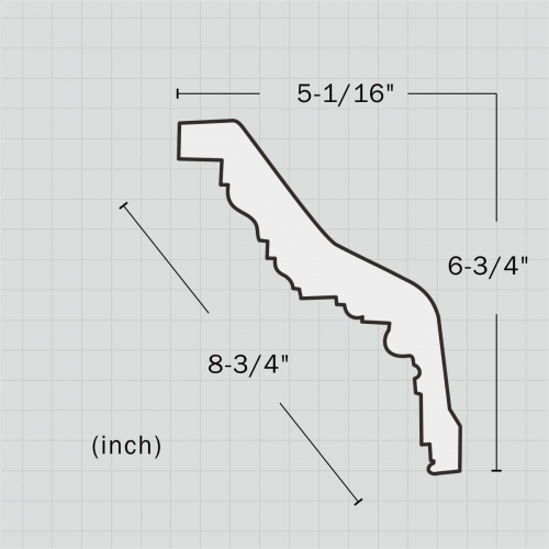 Decorative large crown molding for sale