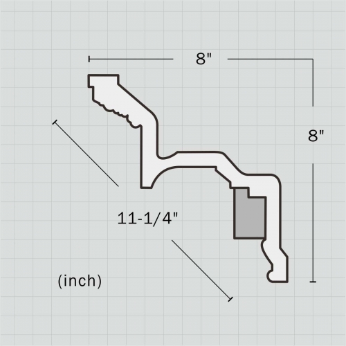 PU architectural ornament crown molding