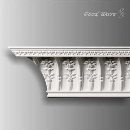 Polyurethane floral antique crown molding