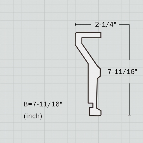 Polyurethane decorative wide chair rail
