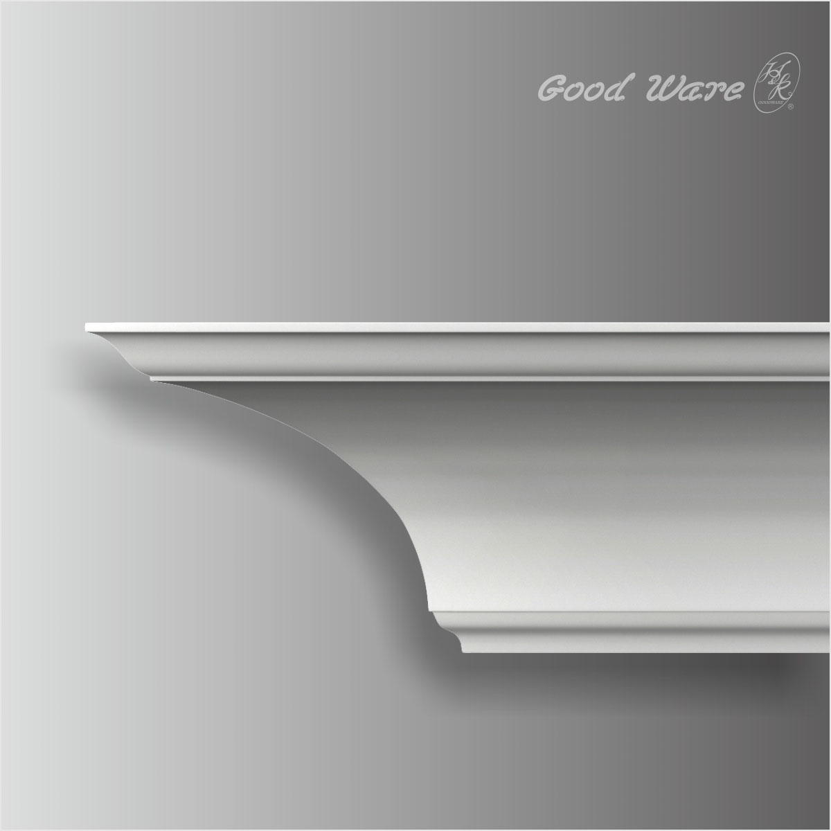 Polyurethane plain crown molding in bathroom