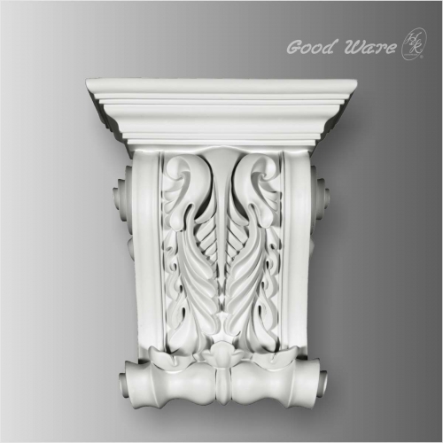 Polyurethane scroll leaf white corbels