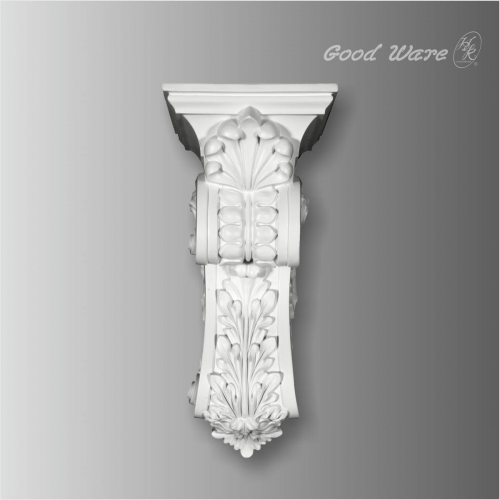 Polyurethane acanthus corbels for kitchen island