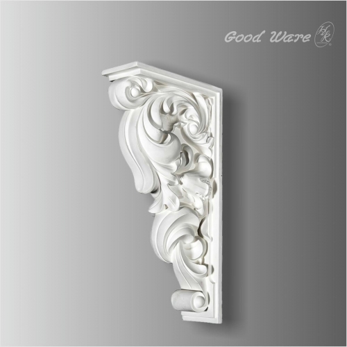 Polyurethane decorative brackets for shelves