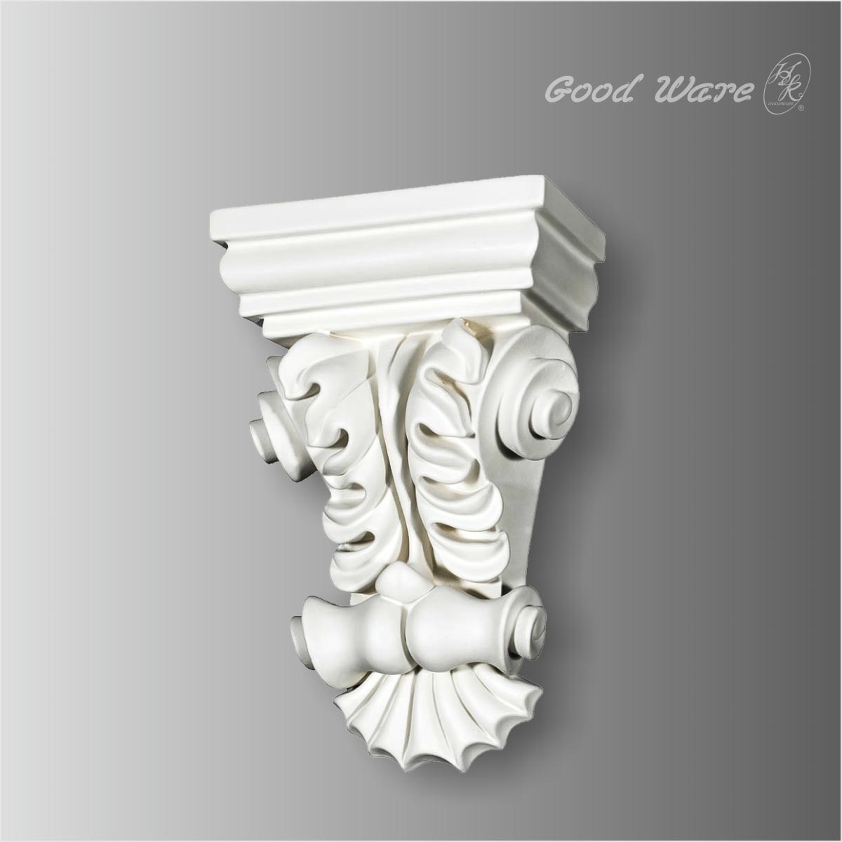 Polyurethane scroll leaf porch corbels